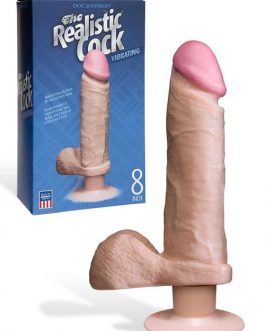 Doc Johnson Vibrating Realistic 8″ Cock with Suction Cup