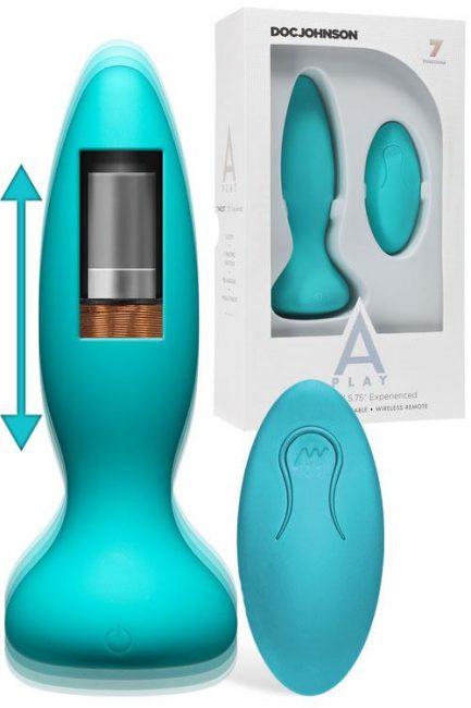 Doc Johnson A-Play Experienced 5.75" Thrusting Butt Plug With Remote