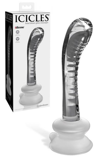 Pipedream 7.1" Hand Blown Glass Dildo with Suction Base