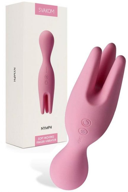Svakom Nymph 6.1" Silicone Vibrator with Moving Fingers