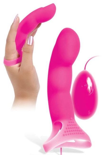 Adam and Eve 6" G-Spot Finger Vibrator with Wired Remote