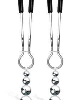 Adam and Eve Naughty Nipple Clips with Weighted Beads