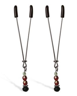 Sex & Mischief Jewelled Nipple Clips with Rubber Tips