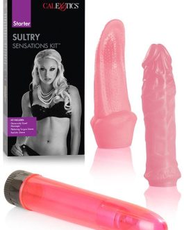 California Exotic 6.5″ Classic Vibrator with Removable Sleeves (3 Pce Set)