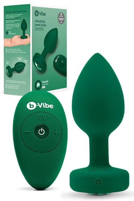 B-Vibe Vibrating Jewel Butt Plug - Medium/Large