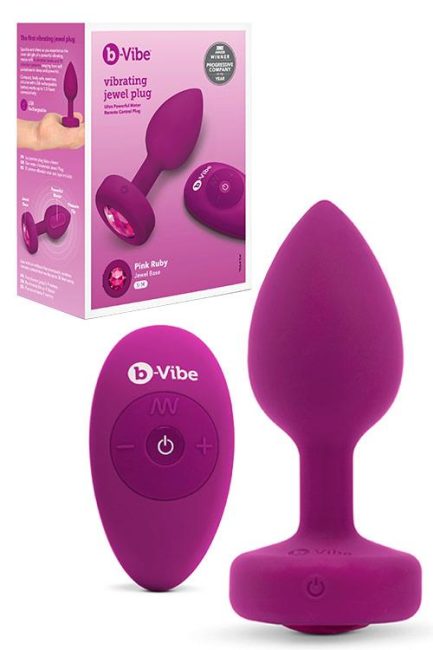 B-Vibe Vibrating Jewel Butt Plug - Small/Medium