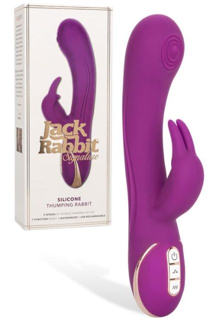 California Exotic 9" Silicone Thumping Jack Rabbit Vibrator