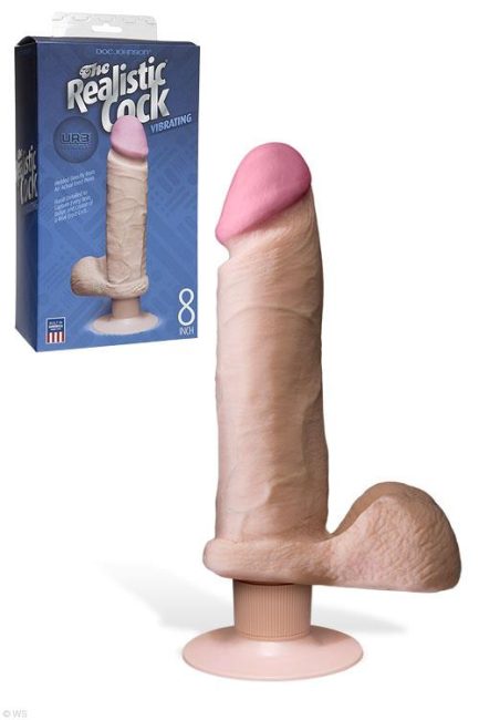 Doc Johnson Realistic Vibrating 8" Dong with Suction Cup