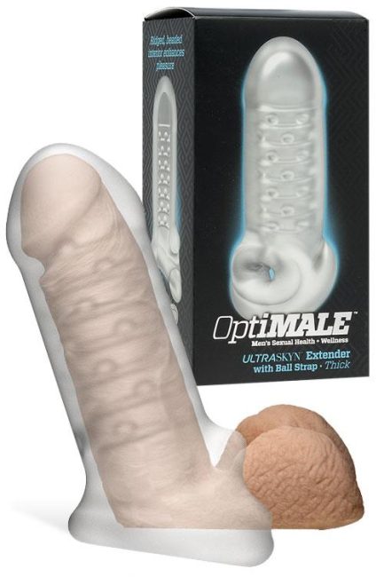 Doc Johnson Thick 6" Textured Penis Extension with Ball Strap