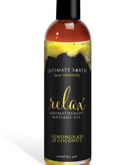 Intimate Earth Aromatherapy Massage Oil – Lemongrass & Coconut (120ml)