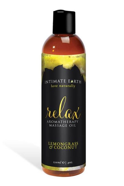 Intimate Earth Aromatherapy Massage Oil - Lemongrass & Coconut (120ml)