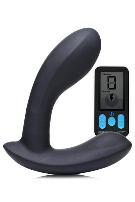 Zeus Electro-Stimulation Silicone Vibrating Prostate Massager with Remote