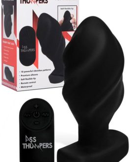 Ass Thumpers Swirled 5.1″ Vibrating Butt Plug With Remote