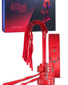 Secret Pleasure Chest Crimson Dream Beginner’s Bondage Set (8 Pce)