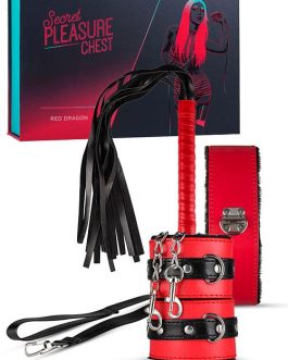 Secret Pleasure Chest Red Dragon Beginner’s Bondage Set (8 Pce)