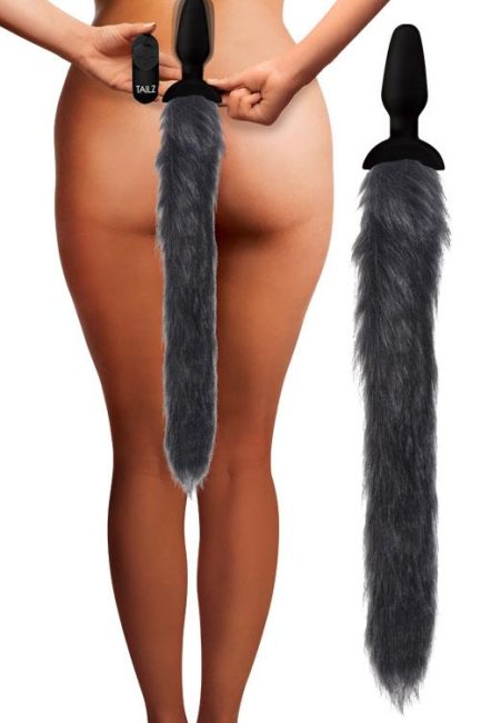 Tailz Vibrating Fox Tail 5" Butt Plug With Remote