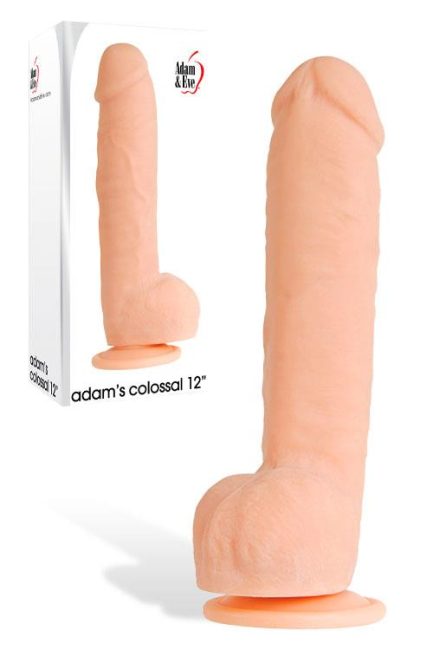 Adam and Eve 12" Colossal Dildo with Suction Cup Base