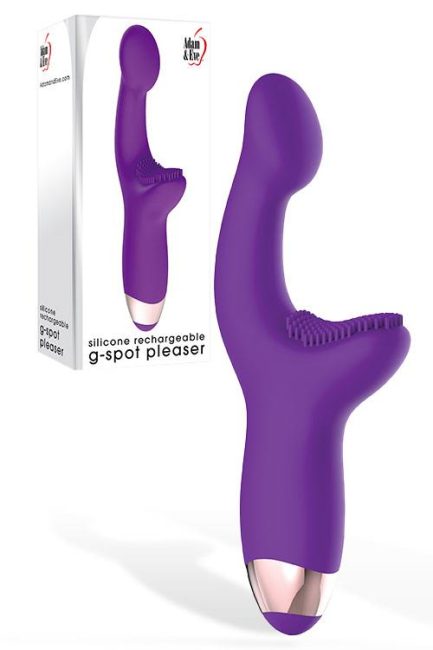 Adam and Eve 7.5" Rechargeable G-Spot Pleaser with Clitoral Nubs