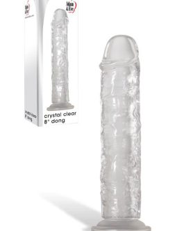 Adam and Eve 8.5″ Crystal Clear Dong with Suction Cup Base