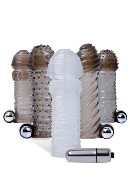 Adam and Eve Vibrating Penis Sleeve Kit (6 Pce)